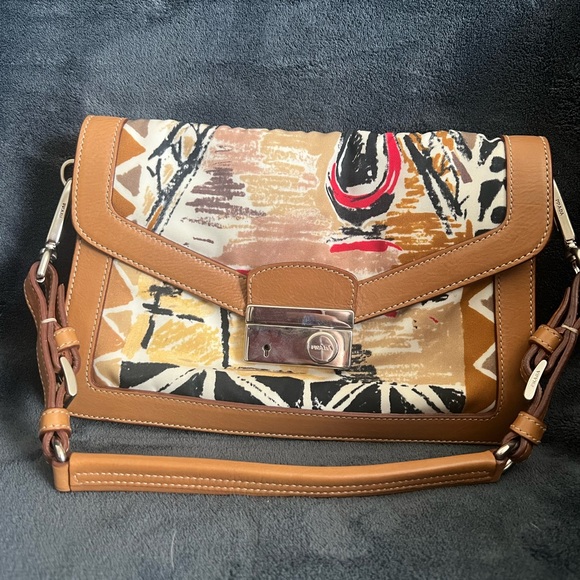 Prada Vintage 2000's Tessuto St. Venezia Padlock Flap Bag - Picture 2 of 15